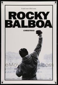 7r614 ROCKY BALBOA teaser DS 1sh '06 boxing, director & star Sylvester Stallone w/fist in air!