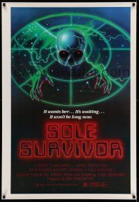 7r667 SOLE SURVIVOR 1sh '83 Anita Skinner, Kurt Johnson, Robin Davidson, cool horror sci-fi art!
