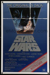 7r704 STAR WARS 1sh R82 George Lucas classic, advertising Revenge of the Jedi, Tom Jung art!