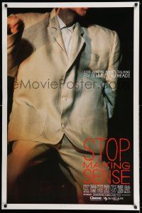 7r712 STOP MAKING SENSE 1sh '84 Jonathan Demme, Talking Heads, close-up of David Byrne's suit!