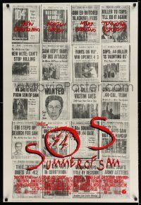 7r719 SUMMER OF SAM DS 1sh '99 Spike Lee, cool image of multiple newspaper murder articles!