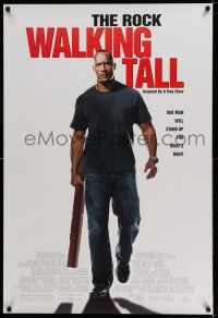 7r808 WALKING TALL 1sh '04 The Rock, Johnny Knoxville, based on the true story of Buford Pusser!