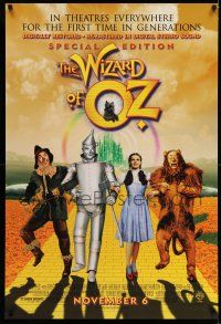 7r830 WIZARD OF OZ advance 1sh R98 Victor Fleming, Judy Garland all-time classic!