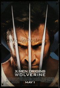 7r841 X-MEN ORIGINS: WOLVERINE style B advance DS 1sh '09 Hugh Jackman, Marvel Comics super hero!
