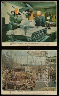 7s277 BATTLE OF THE BULGE 2 color English FOH LCs '66 Ken Annakin, Robert Shaw, cool WWII images!