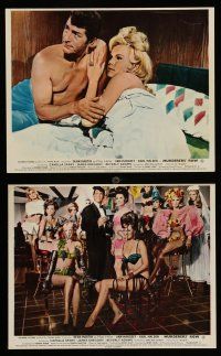 7s280 MURDERERS' ROW 2 color English FOH LCs '66 great images of Dean Martin as spy Matt Helm!