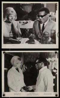 7s872 BLUES FOR LOVERS 3 8x10 stills '66 cool images of musical jazz legend Ray Charles!