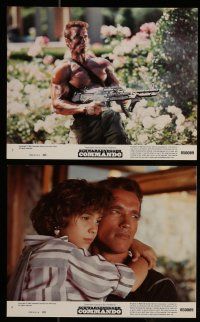 7s064 COMMANDO 8 8x10 mini LCs '85 Arnold Schwarzenegger, 13 year-old Alyssa Milano!