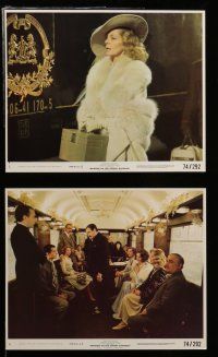 7s096 MURDER ON THE ORIENT EXPRESS 8 8x10 mini LCs '74 Agatha Christie, Albert Finney as Poirot!