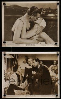 7s849 NEVER LET ME GO 4 8x10 stills '53 great images of Clark Gable & sexy Gene Tierney!