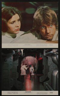 7s001 STAR WARS 8 8x10 mini LCs '77 Harrison Ford, Carrie Fisher & Chewbacca in trash masher!