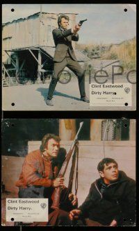 7s270 DIRTY HARRY 3 color English FOH LCs '71 great images of Clint Eastwood, Don Siegel classic!