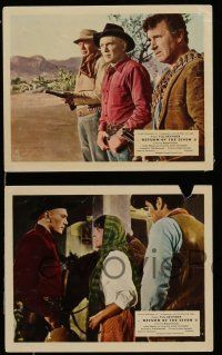 7s266 RETURN OF THE SEVEN 4 color English FOH LCs '66 Yul Brynner, Robert Fuller, western sequel!
