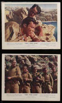 7s240 THEY WHO DARE 8 color English FOH LCs '54 Dirk Bogarde, directed by Lewis Milestone!