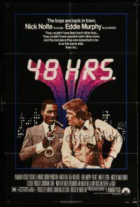 7t034 48 HRS. 1sh '82 Nick Nolte is a cop who hates Eddie Murphy who is a convict!