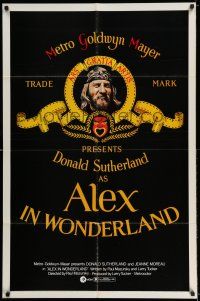 7t063 ALEX IN WONDERLAND 1sh '71 wild image of Donald Sutherland, Jeanne Moreau!