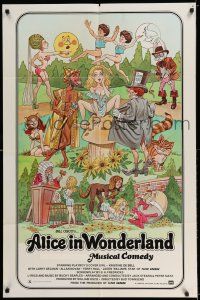 7t065 ALICE IN WONDERLAND 1sh '76 x-rated, sexy Playboy cover girl Kristine De Bell!
