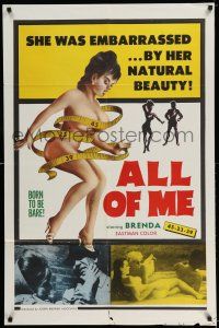 7t068 ALL OF ME 1sh '63 Brenda Denaut, Alice Denham, she was embarrassed by her beauty!