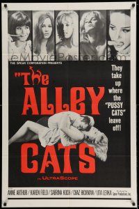 7t074 ALLEY CATS 1sh '68 Anne Arthur, Radley Metzger directed sex & violence!