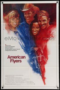 7t084 AMERICAN FLYERS 1sh '85 Kevin Costner, David Grant, bicyclist cycling on bike art by Grove!