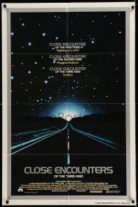 7t252 CLOSE ENCOUNTERS OF THE THIRD KIND 1sh '77 Steven Spielberg sci-fi classic!