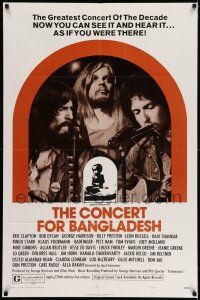 7t270 CONCERT FOR BANGLADESH style B 1sh '72 rock & roll benefit show, Bob Dylan, George Harrison!