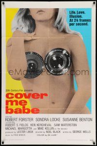 7t284 COVER ME BABE int'l 1sh '70 sexiest camera lens on nude girl image!