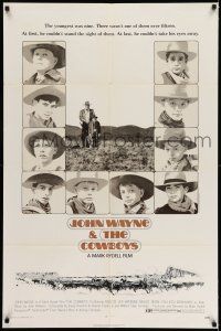 7t287 COWBOYS 1sh '72 big John Wayne gave these young boys their chance to become men!