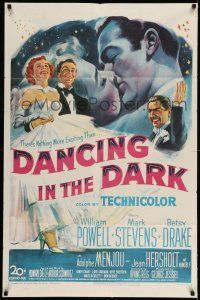7t305 DANCING IN THE DARK 1sh '49 William Powell, Betsy Drake, Mark Stevens