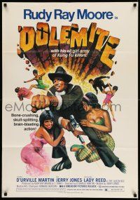 7t337 DOLEMITE 1sh '75 D'Urville Martin, Lady Reed, best art of brain-blasting Rudy Ray Moore!