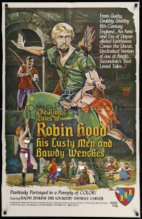 7t351 EROTIC ADVENTURES OF ROBIN HOOD 1sh '69 Uschi Digard, art of lusty men & bawdy wenches!