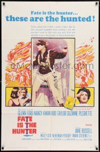 7t360 FATE IS THE HUNTER 1sh '64 Glenn Ford, Nancy Kwan, Rod Taylor, Suzanne Pleshette!