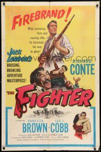 7t370 FIGHTER 1sh '52 art of Richard Conte with rifle, from a story by Jack London, boxing!
