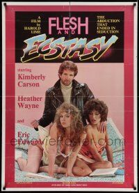 7t390 FLESH & ECSTASY 1sh '85 the abduction that ended seduction, Harold Lime!