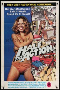 7t445 HALF THE ACTION 1sh '80 Ron Jeremy directed, sexy Becky Savage!
