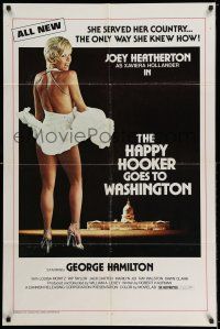 7t453 HAPPY HOOKER GOES TO WASHINGTON 1sh '77 Joey Heatherton serves country the only way she knows