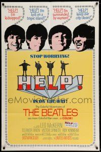 7t476 HELP 1sh '65 The Beatles, John, Paul, George & Ringo, rock & roll classic!