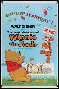 7t548 MANY ADVENTURES OF WINNIE THE POOH 1sh '77 and Tigger too, cute images!
