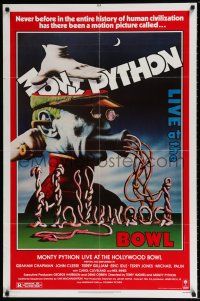 7t564 MONTY PYTHON LIVE AT THE HOLLYWOOD BOWL 1sh '82 great wacky meat grinder image!