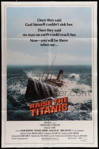 7t726 RAISE THE TITANIC 1sh '80 cool image of ship being pulled from the depths of the ocean!