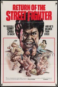 7t750 RETURN OF THE STREET FIGHTER 1sh '75 Satsujin Ken 2, Sonny Chiba, kung fu!