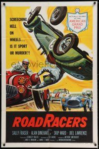 7t781 ROADRACERS 1sh '59 great American Grand Prix race car artwork image!