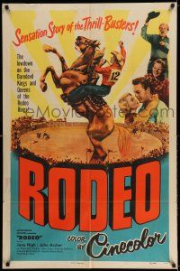 7t787 RODEO 1sh '52 lowdown on Daredevil Kings & Queens of the Rodeo Rings, Jane Nigh!