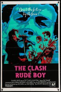 7t811 RUDE BOY 1sh '80 really cool art of The Clash by RETNA!