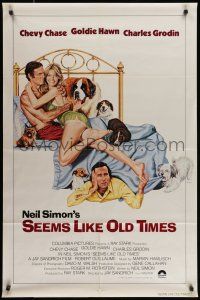 7t831 SEEMS LIKE OLD TIMES int'l 1sh '80 Chevy Chase, Goldie Hawn & classic movie couples!