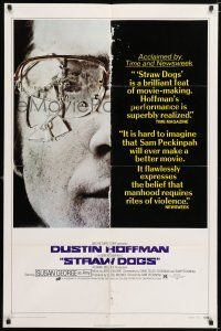 7t872 STRAW DOGS reviews style C 1sh '72 Sam Peckinpah, Dustin Hoffman w/broken glasses!