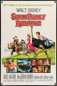 7t883 SWISS FAMILY ROBINSON 1sh R75 John Mills, Walt Disney family fantasy classic!