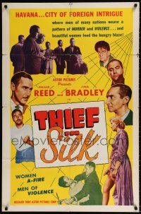 7t899 THIEF IN SILK 1sh '53 city of intrigue where men weave a pattern of murder & violence!