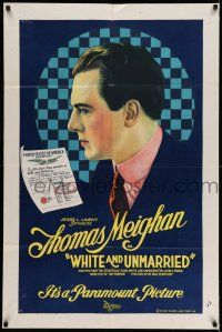 7t953 WHITE & UNMARRIED style B 1sh '21 Thomas Meighan is a crook who inherits a fortune & reforms!