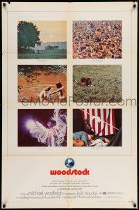 7t980 WOODSTOCK 1sh '70 six images of the legendary classic rock & roll concert!